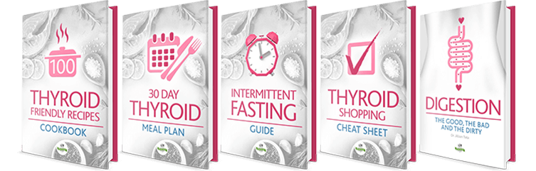 All books in the Thyroid Recover Breakthrough can be seen: 100 Thyroid Friendly Recipes Cookbook, The 30 Day Thyroid Meal Plan, The Intermittent Fasting Guide, The Thyroid Shopping Cheat Sheets and the Digestion Guide